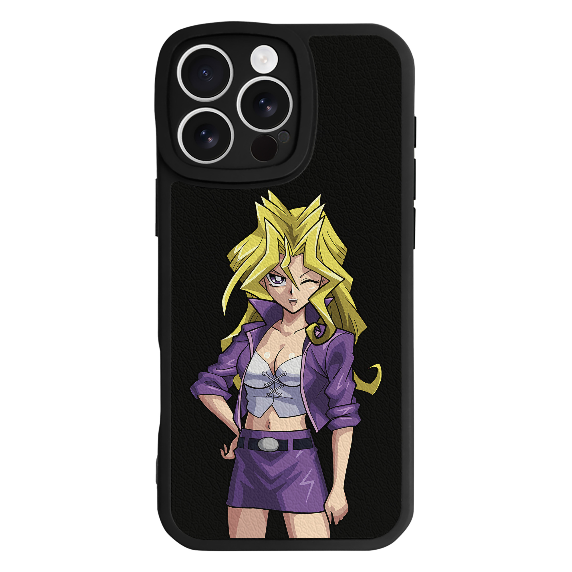 （画像用） 遊☆戯☆王 Yu-Gi-Oh! 【iPhone 16シリーズ対応】シリコンスマホケース（レザー調） 材質：シリコン